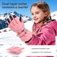 thumbnail image 2 of ThxToms Kids Warm Gloves Winter Waterproof Snow Gloves for Outdoor Sports, Toddler Bulky Ski Gloves for Boys Girls,Watermelon Red,M, 2 of 8