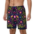 thumbnail image 2 of Uemuo Colorful Mexican Pattern Mens Swim Trunks Quick Dry Board Shorts with Mesh Lining, Stretch Beach Shorts Quick Dry No-Chafing Board Shorts-, 2 of 9
