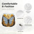 thumbnail image 4 of Balery Vibrant Butterfly And Sunflowers Pattern Women's Running Shorts with Liner 2 Pockets Elastic Workout Athletic Gym Yoga Shorts-XX-Large, 4 of 7