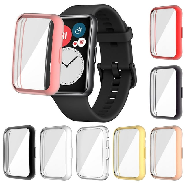 Gwong Electrónica Cubierta protectora de la cartelera inteligente del borde completo anti-scratch para el reloj Huawei Fit