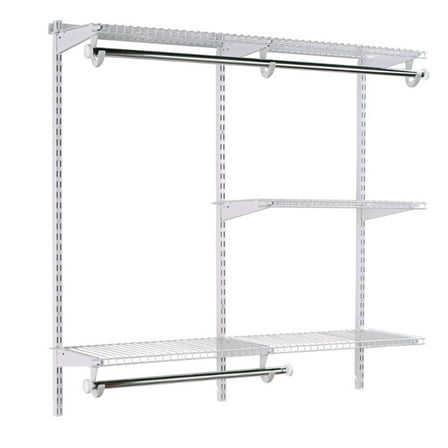 Open Box Rubbermaid Configurations Custom Closet Organizer 4'-8' Kit - White