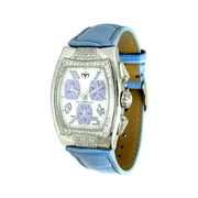 Ladies Techno Square Diamond Lilac Strap