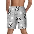 thumbnail image 4 of Balery Pandas Mens Swim Trunks Swim Shorts for Men Quick Dry Inseam Beach Shorts with Compression Liner Pocket-X-Large, 4 of 9