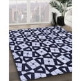 thumbnail image 3 of Ahgly Company Machine Washable Indoor Round Transitional Night Blue Area Rugs, 6' Round, 3 of 7
