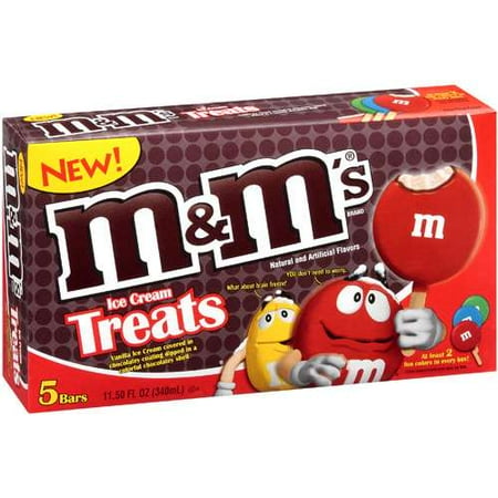 M & M's: Vanilla Ice Cream Covered In Chocolate & Dipped In A Colorful Chocolaty Shell Ice Cream Treats, 11.5 fl oz