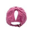 thumbnail image 5 of Empire Cove Womens Washed Ponytail Caps Cotton Hats Vintage Relaxed Fit Pink, 5 of 6