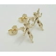 thumbnail image 3 of 14k Solid Yellow Gold Angel Stud Earrings Women Push Back, 3 of 11