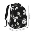 thumbnail image 2 of Goofa The Nightmare Before Christmas Pattern Casual Backpack for School & Travel – Lightweight Ergonomic Backpack with Laptop Compartment, Multiple Pockets-One Size, 2 of 5