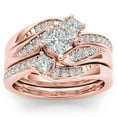 thumbnail image 4 of Electroplated 18k Gold Rose Gold Diamond Zircon Ring, 4 of 5