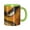 Green, variant on Angry Face Coffee Mug Fun Custom Ceramic Mugs 11oz Black