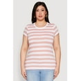 thumbnail image 2 of Womens Plus Size Striped Crew Neck Tee, 2 of 5