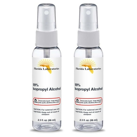 Isopropyl Alcohol 99% Spray 2.3 oz Bottle - Pack of 2