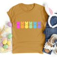 thumbnail image 4 of Plebaso T-Shirts de Pâques pour Femmes Manches Courtes Imprimés Graphiques Hauts Été Décontractés Amples, 4 of 6