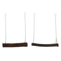 WHAMVOX  2 Pcs Outdoor Pet Bird Stands Perch for Birds Perches Brown