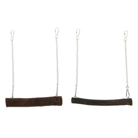 WHAMVOX  2 Pcs Outdoor Pet Bird Stands Perch for Birds Perches Brown