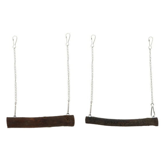 WHAMVOX  2 Pcs Outdoor Pet Bird Stands Perch for Birds Perches Brown