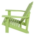 thumbnail image 3 of Shine Company Traditional Cedar Wood Patio Porch Adirondack Chair in Green, 3 of 5