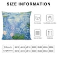 thumbnail image 5 of Square Decorative Throw Pillow Covers Cushion Case, Water Lilies Claude Monet Oil Paintings Flower Double-Sided Designs, 5 of 5