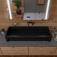 thumbnail image 2 of Pemberly Row 48" Black Matte Above Mount Fireclay Bathroom Trough Sink, 2 of 5