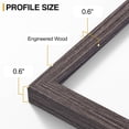 thumbnail image 4 of Vittanly 11x14 Picture Frame, Engineered Wood with Shatter Resistant Plexiglass, Display Pictures 8x10 with Mat or 11x14 without Mat, Photo Frame for Wall Mounting, Dark Grey, 1 Pack, 4 of 6