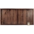 thumbnail image 1 of ZXNYH 40 x 20 Inches Extra Large Extra Long Rectangle Black Walnut Wood Ottoman Tray, Serve Tea, Coffee Classic Wooden Decorative Walnut Serving Tray, 1 of 5