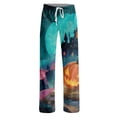 thumbnail image 4 of Halloween Womens Pajama Pants Cute Print Comfy Halloween Pajama Pants Casual Ghost Pumpkin Pattern Pjs Sleep Bottoms Fall Winter Lounge Pants, 4 of 5
