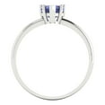thumbnail image 4 of 1.25 ctw Solitaire Anniversary Ring for Women | Heart Cut Simulated Tanzanite | Hyperallergenic Solid 14K White Gold, 4 of 5