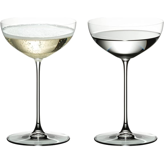 Riedel Veritas Crystal Moscato and Coupe/Cocktail Glass, Set of 2
