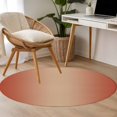 thumbnail image 5 of 3.3ft Round Rug, Red Orange Ombre Non-Skid Rubber Backing Large Area Rugs - Living Room Bedroom Home Office, Modern Gradient Abstract Art Indoor Floor Mat Carpets Washable Rug, 5 of 9