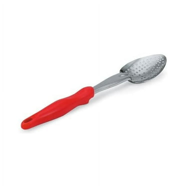 Vollrath 13-13/16 S/S Perforated Spoon with Red Handle