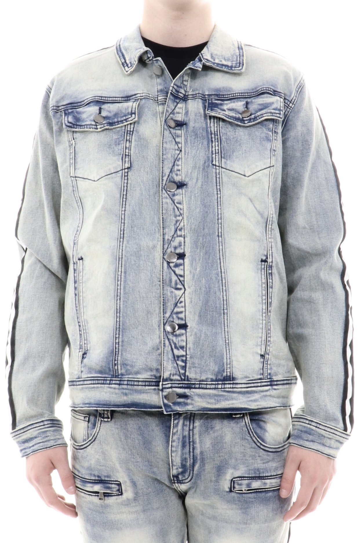 Kilogram Track Denim Jacket MEDIUM LT 