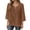 Brown, variant on 3/4 Length Sleeve Womens Tops 2026 Spring Summer Cotton Linen V Neck Lace Oversized Boho T Shirts Blouse