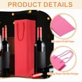 thumbnail image 3 of Uxcell Wine Gift Bags, Paper Wine Bottle Gift Bag Wine Bag Bulk with Handles for Gift Christmas Wedding Birthday Anniversary Party Pink, 3 of 7