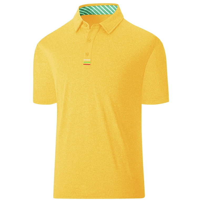 Yellow golf shirts cheap on sale
