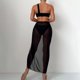 thumbnail image 3 of Traje de Baño Mujer Conjunto de Bikini Sexy Sin Tirantes Para Mujer, Traje de Baño de 3 Piezas Con Espalda Descubierta y Corte Alto Con Falda de Playa, Traje de Baño Tankini de Color Sólido, 3 of 6