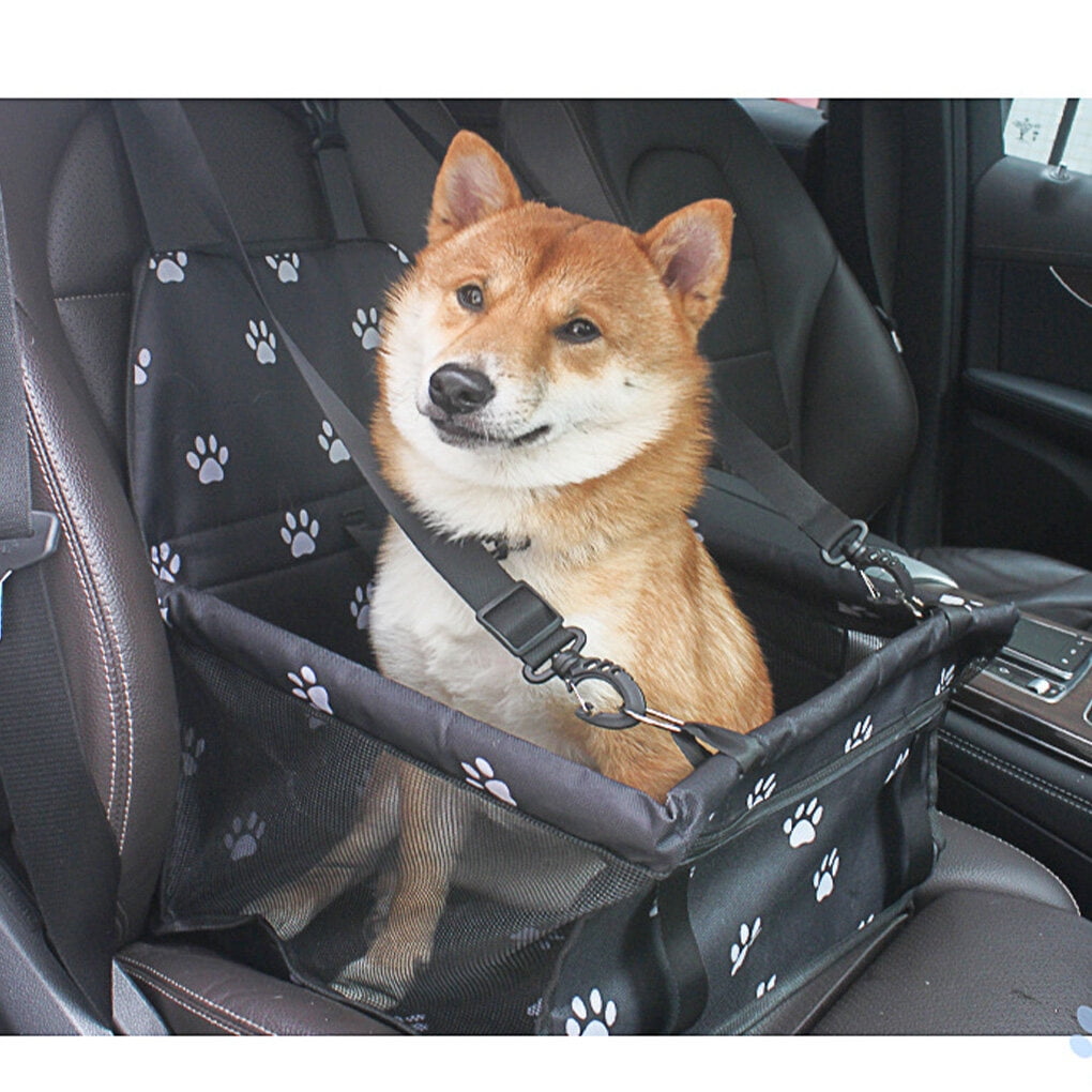 Pet Carriers Dog Seat with PVC Tube Cover Pad Hammock Mat Carrying Safety Oxford Breathable Multicolor Travel Dogs Cats Cushion Black Footprints Walmart