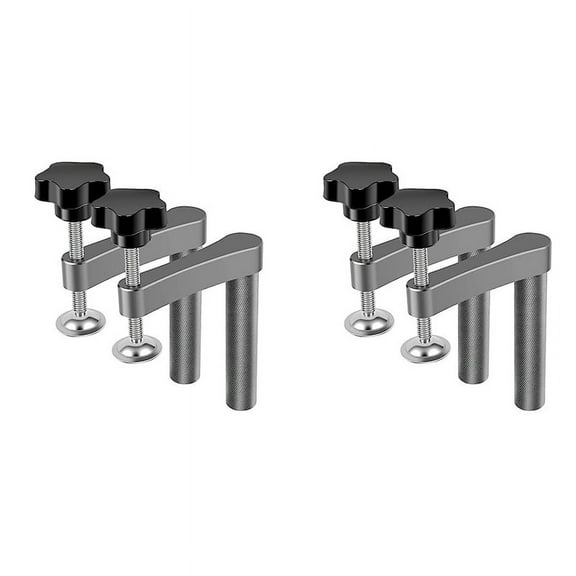 4Pcs Bench Dog Clamp Stainless Steel Dog Hole Clamp Adjustable Bench Desktop Clip for Woodworking (20mm/0.79Inch)