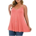 thumbnail image 2 of Camisas de maestra,Camisola con botones y cuello en V para mujer, talla grande, blusa informal de poliéster, suave y cómoda para uso diario, sopatenor, 2 of 8