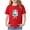 Red-C, variant on Virmaxy Cute Girl Cartoon Print Short Sleeve Tee Soft Cotton Round Neck Top Playful Comfortable Casual Wear for Girls Summer Days,for 3-13 Years Black-A