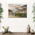 thumbnail image 4 of Misty Forest Valley Canvas Wall Art, Foggy Autumn Trees Print, Serene Nature Landscape Artwork for Living Room Bedroom Office Decor, Ready to Hang, 4 of 6