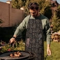 thumbnail image 4 of Black Gothic Skull Bookcase Pattern Apron-Garden Aprons for Women with Pockets-Cotton Linen Waterproof Kitchen Cooking Gardening Aprons Adjustable for Kitchen,Cooking,BBQ and Salon 33x27 Inch, 4 of 7
