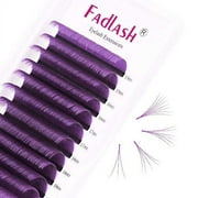 Easy Fan Volume Lashes .. D Curl 15-20mm Mix .. Purple Volume Eyelash Extensions .. Rapid Blooming Colored Lash .. Extension FADLASH (Purple 0.07-D, .. 15-20 Mixed)