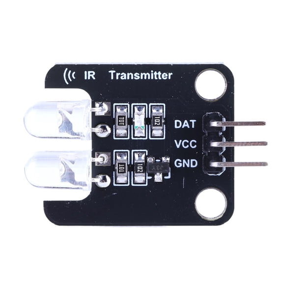 IR Infrared Transmitter Module Electronic Building Block, 5V 940nm Dual Transmitter Head 1-3m Range Digital Signal Module Compatible with Arduino