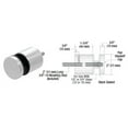 thumbnail image 2 of CRL RS0B2134BS 316 Brushed Stainless Glass Rail Standoff Base and Cap - 1-3/4" Projection, 2 of 5