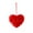red, variant on Red Velvet Heart-Shaped Hanging Ornament, Festive Holiday Decor for Christmas or Valentine's Day, Plush Car Mirror Decoration and Home Wall Accent
