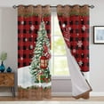 thumbnail image 3 of Goory Xmas Bedroom Blackout Window Drapes Grommet Window Drapes Thermal Insulated Window Curtain Eeylet Ring Top Room Darkening Curtain Style F W:52"xL:84", 3 of 5