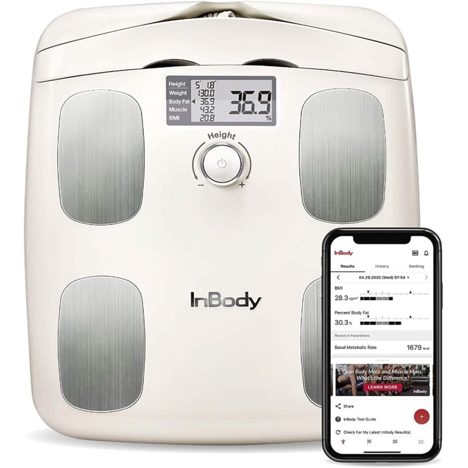  InBody H20N Body Fat Scale - InBody Scale for Body Weight and  Fat Percentage, Gym Accessory for Men, Gym Accessory for Women, Body Fat  Measurement Device - Bluetooth-Connected, Beige : Health