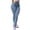 353#Light Blue, variant on Women's Colombian Style Butt Lifting Jeans High Waist Stretch Slim Denim Pants Gray L