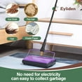 thumbnail image 3 of Eyliden Carpet Sweeper Cleaner for Home Office Low & Undercoat Carpets Rugs, Purple Color, 3 of 7