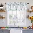 thumbnail image 4 of 2 Panels Turquoise Coastal Valance for Windows, Summer Beach Coral Shell Starfish Ocean Light Filtering Kitchen Curtains, Rod Pocket Window Treatment Curtain Valances for Living Room Bedroom, 42"x18", 4 of 9